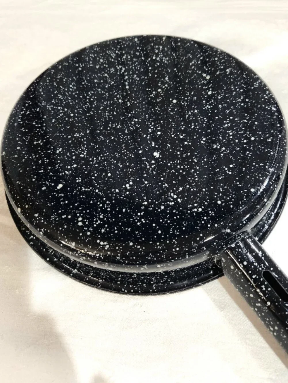 Black/White Speckled Enamelware 9